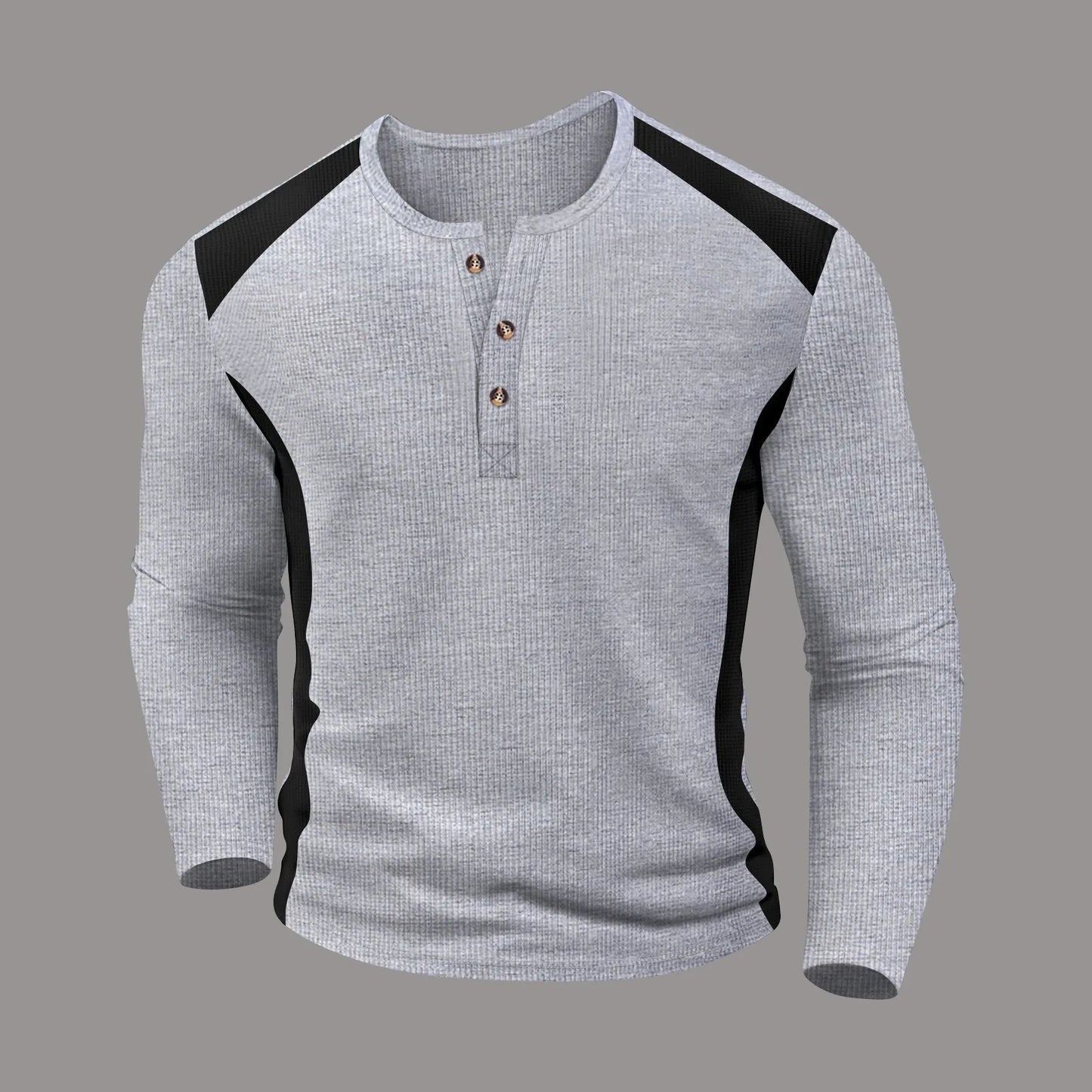 Vorano-Dublin™ | Long Sleeve Waffle Stripe Shirt