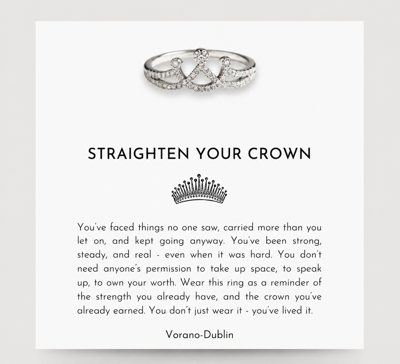 Vorano-Dublin Straighten Your Crown Ring