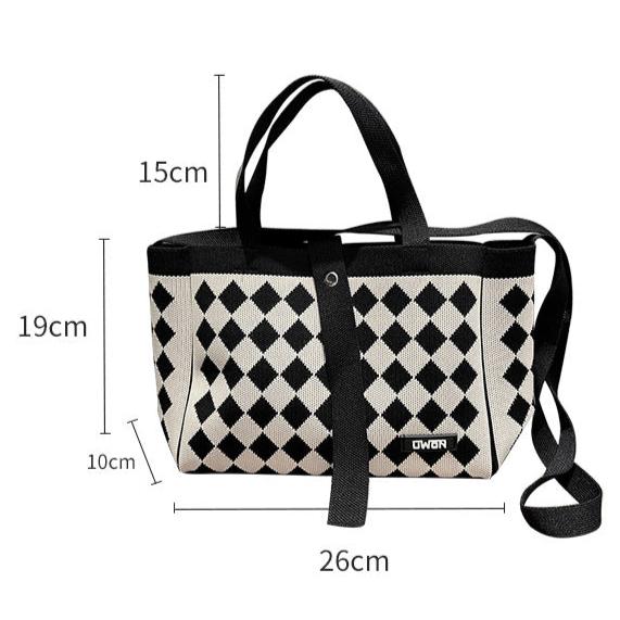 Vorano-Dublin™ | Diamond knitted tote bag