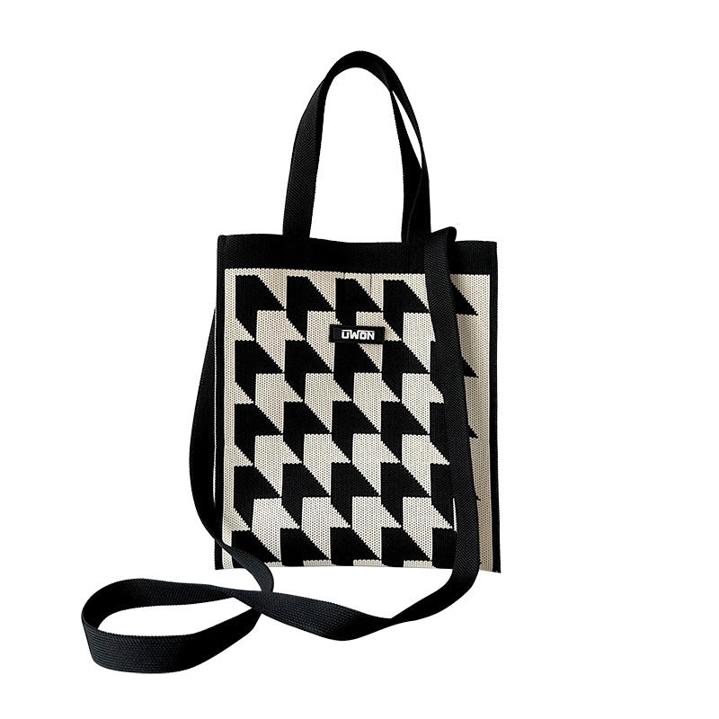 Vorano-Dublin™ | Houndstooth knit tote