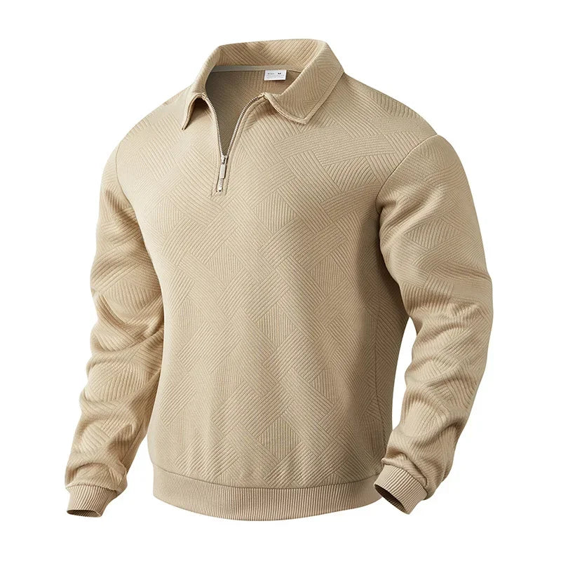 Vorano-Dublin™ | Herringbone Pattern Polo Shirt