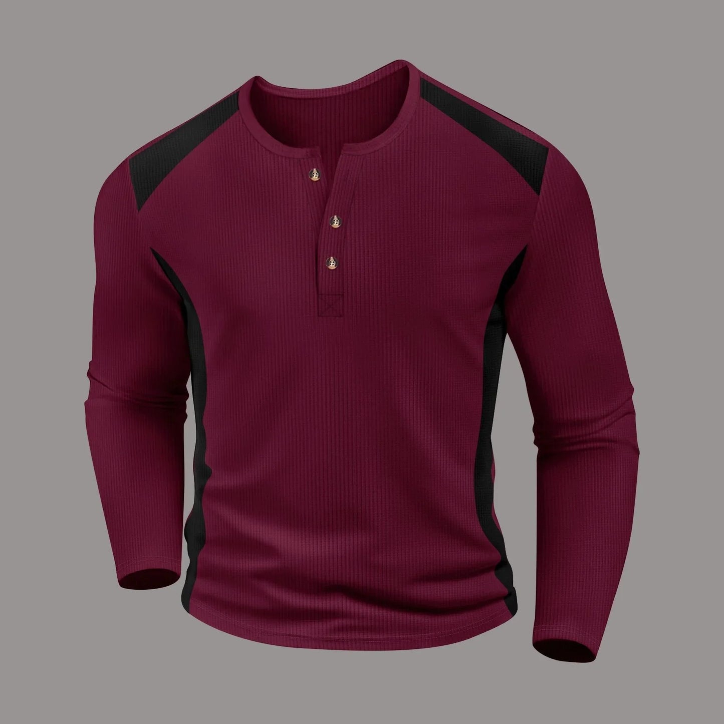 Vorano-Dublin™ | Long Sleeve Waffle Stripe Shirt