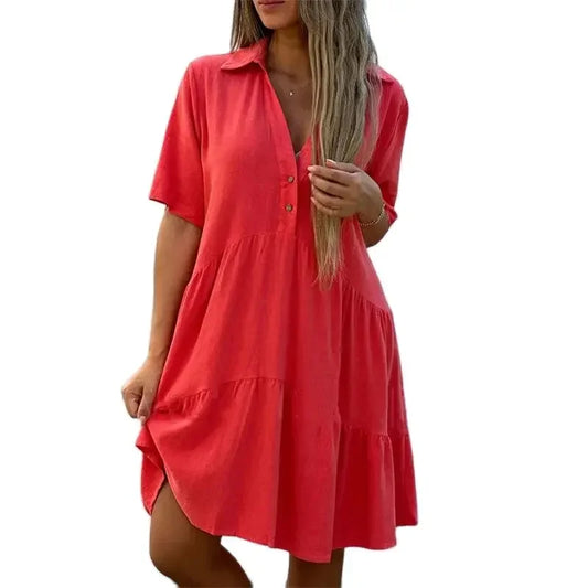Vorano-Dublin™ | Elegant Women's Dress with V-Neck
