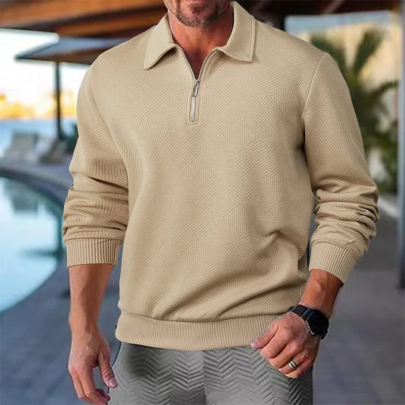 Vorano-Dublin™ | Herringbone Pattern Polo Shirt