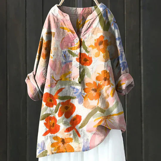 Vorano-Dublin™ | Elegant Linen Women's Blouse – Airy & Stylish