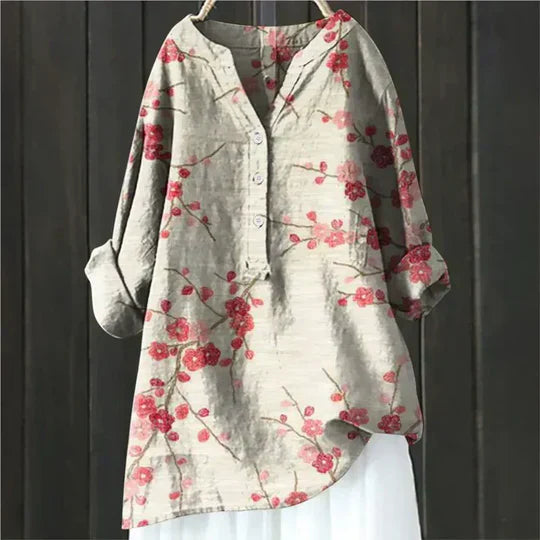 Vorano-Dublin™ | Elegant Linen Women's Blouse – Airy & Stylish