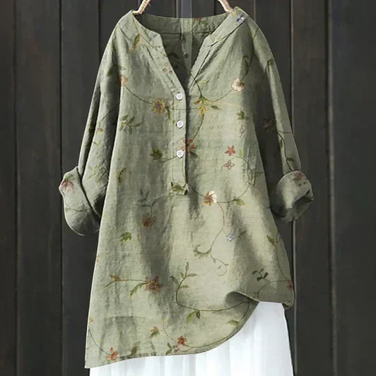 Vorano-Dublin™ | Elegant Linen Women's Blouse – Airy & Stylish
